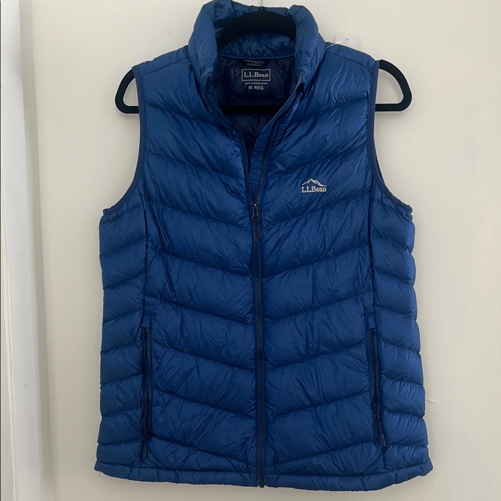 L.L. Bean Blue Puffer Vest medium